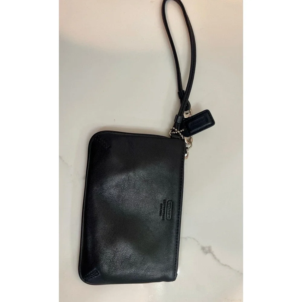 Coach Black Tassel Wristlet Wallet